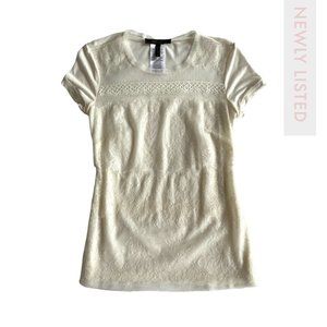 ✧ BCBGMAXAZRIA • Lace tee